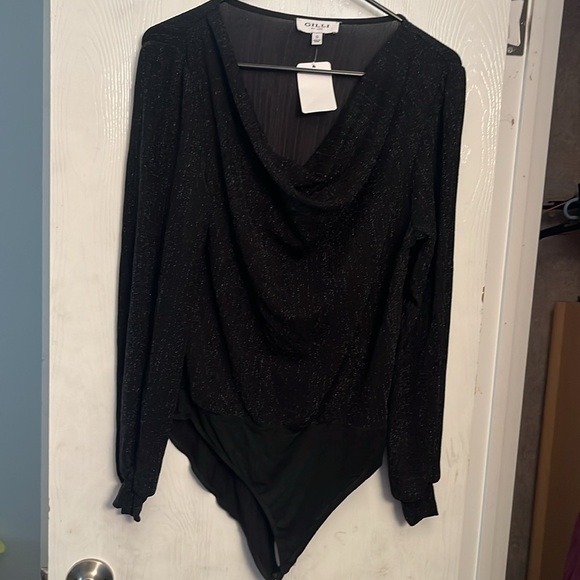 Gilli Shimmering Black Body Suit. Size Small. EUC - Picture 1 of 6